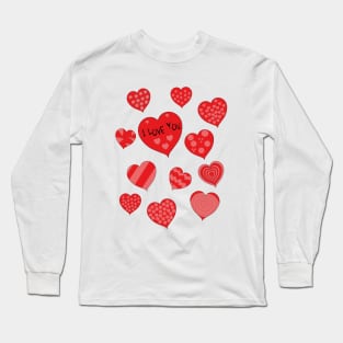 I Love You Hearts Long Sleeve T-Shirt